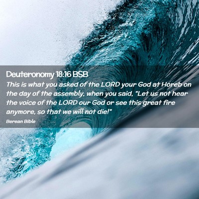 Picture 02 - Deuteronomy 18:16 BSB - This is what you asked of the LORD your God at - Bible Verse Picture