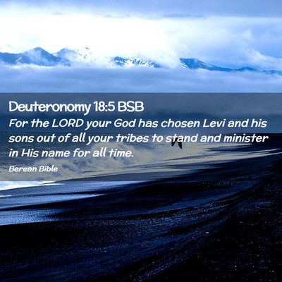 Picture 02 - Deuteronomy 18:5 BSB - For the LORD your God has chosen Levi and his - Bible Verse Picture