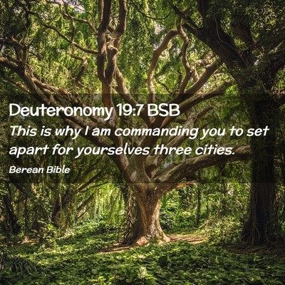 Picture 02 - Deuteronomy 19:7 BSB - This is why I am commanding you to set apart for - Bible Verse Picture