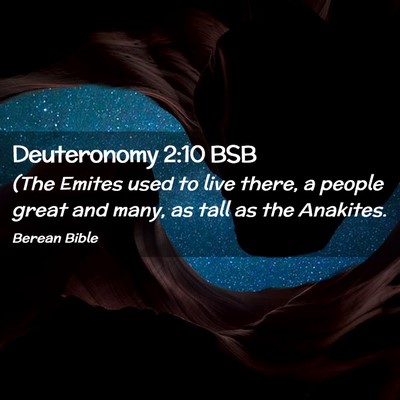 Picture 02 - Deuteronomy 2:10 BSB - (The Emites used to live there, a people great - Bible Verse Picture