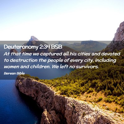 Picture 02 - Deuteronomy 2:34 BSB - At that time we captured all his cities and - Bible Verse Picture