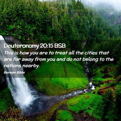 Picture 02 - Deuteronomy 20:15 BSB - This is how you are to treat all the cities that - Bible Verse Picture