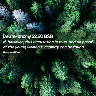Picture 02 - Deuteronomy 22:20 BSB - If, however, this accusation is true, and no - Bible Verse Picture