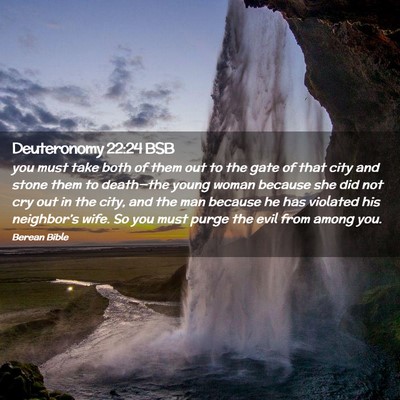 Picture 02 - Deuteronomy 22:24 BSB - you must take both of them out to the gate of - Bible Verse Picture