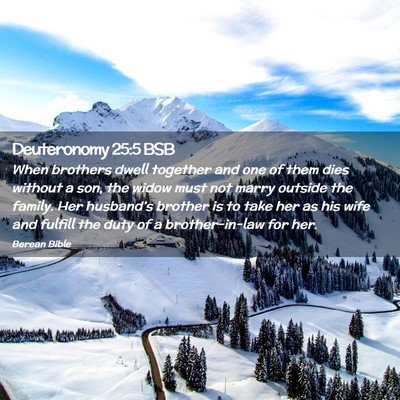 Picture 02 - Deuteronomy 25:5 BSB - When brothers dwell together and one of them dies - Bible Verse Picture