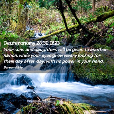 Picture 02 - Deuteronomy 28:32 BSB - Your sons and daughters will be given to another - Bible Verse Picture