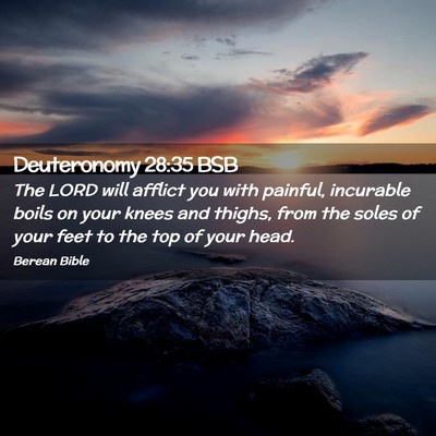 Picture 02 - Deuteronomy 28:35 BSB - The LORD will afflict you with painful, incurable - Bible Verse Picture