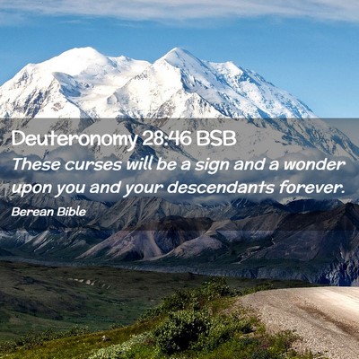 Picture 02 - Deuteronomy 28:46 BSB - These curses will be a sign and a wonder upon you - Bible Verse Picture