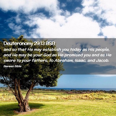 Picture 02 - Deuteronomy 29:13 BSB - and so that He may establish you today as His - Bible Verse Picture