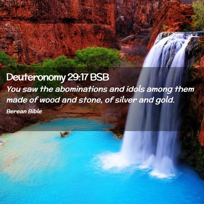 Picture 02 - Deuteronomy 29:17 BSB - You saw the abominations and idols among them - Bible Verse Picture