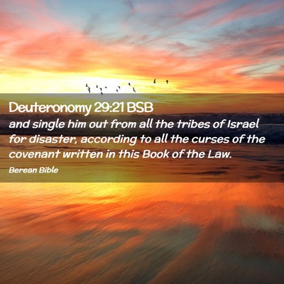 Picture 02 - Deuteronomy 29:21 BSB - and single him out from all the tribes of Israel - Bible Verse Picture