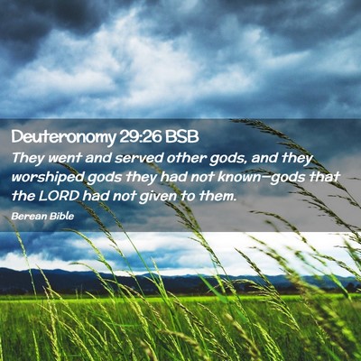 Picture 02 - Deuteronomy 29:26 BSB - They went and served other gods, and they - Bible Verse Picture