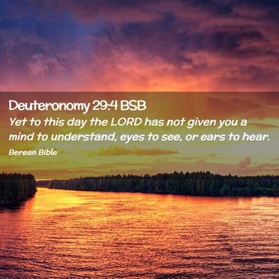 Picture 02 - Deuteronomy 29:4 BSB - Yet to this day the LORD has not given you a mind - Bible Verse Picture
