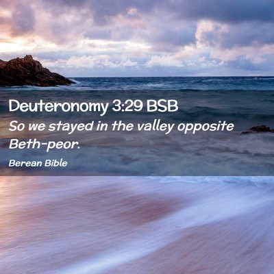 Picture 02 - Deuteronomy 3:29 BSB - So we stayed in the valley opposite - Bible Verse Picture