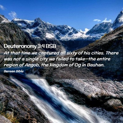 Picture 02 - Deuteronomy 3:4 BSB - At that time we captured all sixty of his cities. - Bible Verse Picture