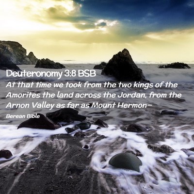 Picture 02 - Deuteronomy 3:8 BSB - At that time we took from the two kings of the - Bible Verse Picture