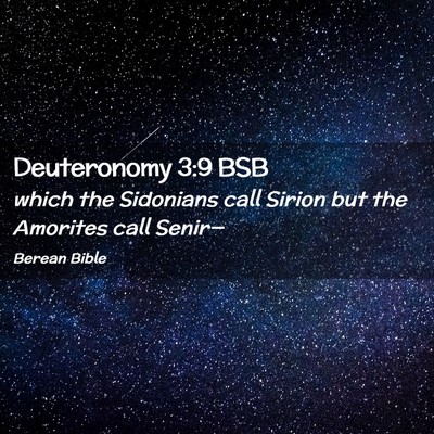 Picture 02 - Deuteronomy 3:9 BSB - which the Sidonians call Sirion but the Amorites - Bible Verse Picture