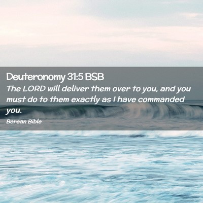 Picture 02 - Deuteronomy 31:5 BSB - The LORD will deliver them over to you, and you - Bible Verse Picture