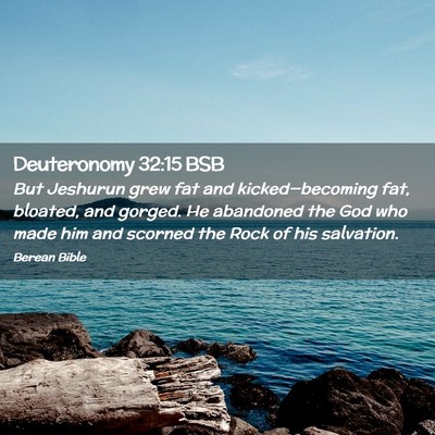 Picture 02 - Deuteronomy 32:15 BSB - But Jeshurun grew fat and kicked—becoming fat, - Bible Verse Picture