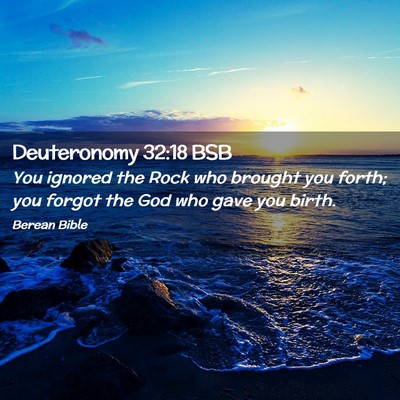 Picture 02 - Deuteronomy 32:18 BSB - You ignored the Rock who brought you forth; you - Bible Verse Picture