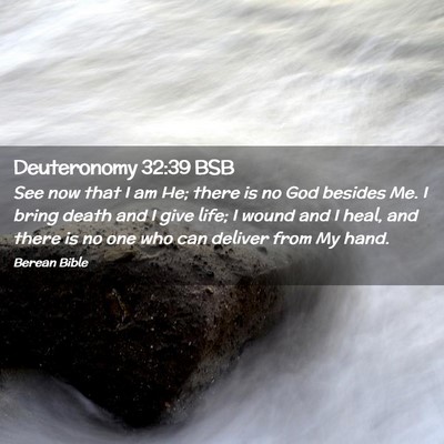 Picture 02 - Deuteronomy 32:39 BSB - See now that I am He; there is no God besides Me. - Bible Verse Picture
