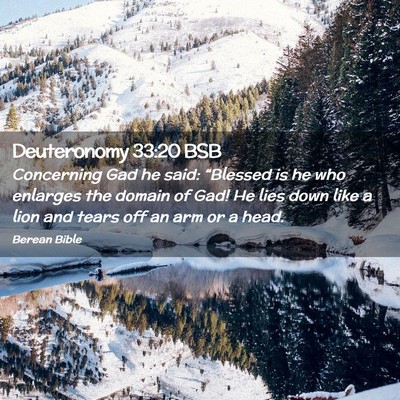 Picture 02 - Deuteronomy 33:20 BSB - Concerning Gad he said: “Blessed is he who - Bible Verse Picture