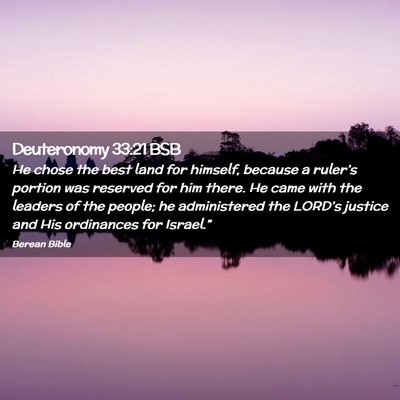 Picture 02 - Deuteronomy 33:21 BSB - He chose the best land for himself, because a - Bible Verse Picture