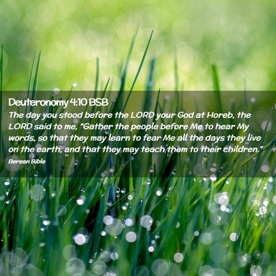 Picture 02 - Deuteronomy 4:10 BSB - The day you stood before the LORD your God at - Bible Verse Picture