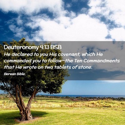 Picture 02 - Deuteronomy 4:13 BSB - He declared to you His covenant, which He - Bible Verse Picture