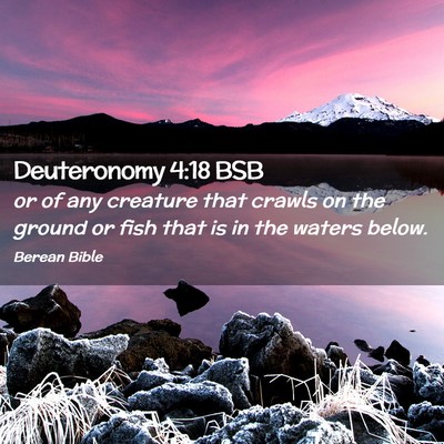 Picture 02 - Deuteronomy 4:18 BSB - or of any creature that crawls on the ground or - Bible Verse Picture