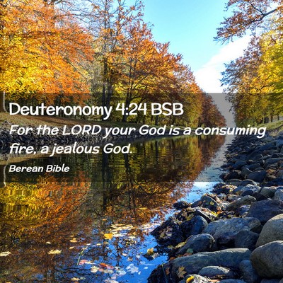 Picture 02 - Deuteronomy 4:24 BSB - For the LORD your God is a consuming fire, a - Bible Verse Picture