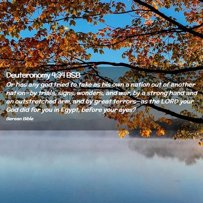 Picture 02 - Deuteronomy 4:34 BSB - Or has any god tried to take as his own a nation - Bible Verse Picture
