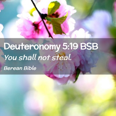 Picture 02 - Deuteronomy 5:19 BSB - You shall not - Bible Verse Picture