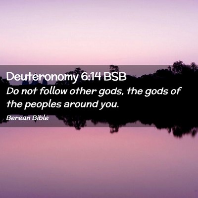 Picture 02 - Deuteronomy 6:14 BSB - Do not follow other gods, the gods of the peoples - Bible Verse Picture