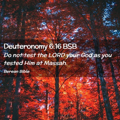Picture 02 - Deuteronomy 6:16 BSB - Do not test the LORD your God as you tested Him - Bible Verse Picture
