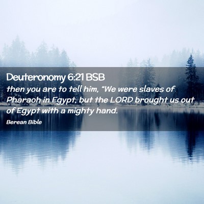 Picture 02 - Deuteronomy 6:21 BSB - then you are to tell him, “We were slaves of - Bible Verse Picture