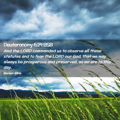 Picture 02 - Deuteronomy 6:24 BSB - And the LORD commanded us to observe all these - Bible Verse Picture