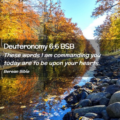 Picture 02 - Deuteronomy 6:6 BSB - These words I am commanding you today are to be - Bible Verse Picture