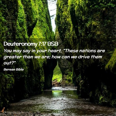 Picture 02 - Deuteronomy 7:17 BSB - You may say in your heart, “These nations are - Bible Verse Picture