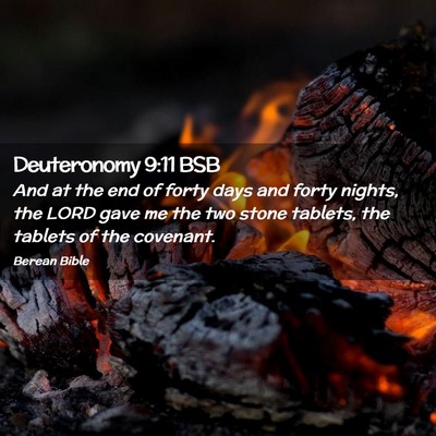 Picture 02 - Deuteronomy 9:11 BSB - And at the end of forty days and forty nights, - Bible Verse Picture