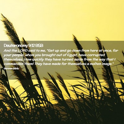 Picture 02 - Deuteronomy 9:12 BSB - And the LORD said to me, “Get up and go down - Bible Verse Picture
