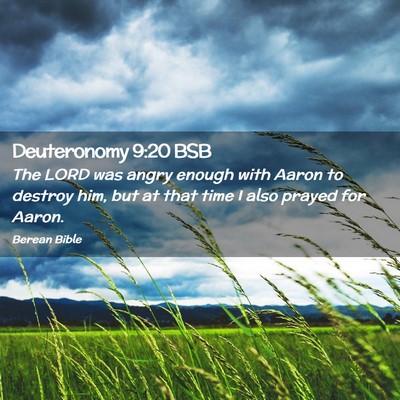 Picture 02 - Deuteronomy 9:20 BSB - The LORD was angry enough with Aaron to destroy - Bible Verse Picture