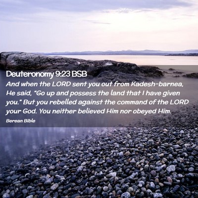 Picture 02 - Deuteronomy 9:23 BSB - And when the LORD sent you out from - Bible Verse Picture