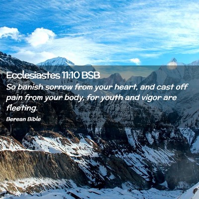 Picture 02 - Ecclesiastes 11:10 BSB - So banish sorrow from your heart, and cast off - Bible Verse Picture