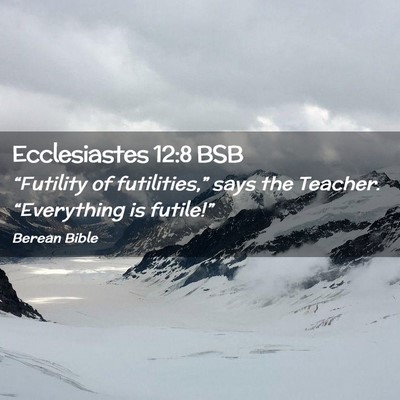 Picture 02 - Ecclesiastes 12:8 BSB - “Futility of futilities,” says the Teacher. - Bible Verse Picture