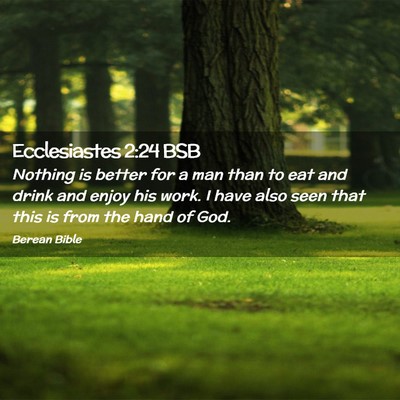 Picture 02 - Ecclesiastes 2:24 BSB - Nothing is better for a man than to eat and drink - Bible Verse Picture