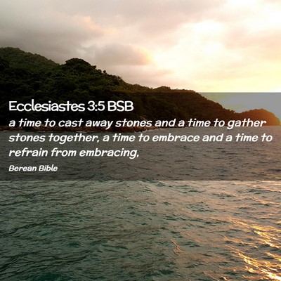 Picture 02 - Ecclesiastes 3:5 BSB - a time to cast away stones and a time to gather - Bible Verse Picture