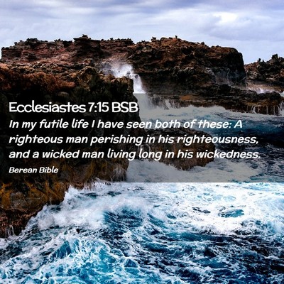 Picture 02 - Ecclesiastes 7:15 BSB - In my futile life I have seen both of these: A - Bible Verse Picture