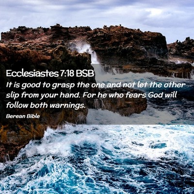 Picture 02 - Ecclesiastes 7:18 BSB - It is good to grasp the one and not let the other - Bible Verse Picture