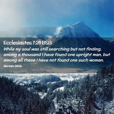 Picture 02 - Ecclesiastes 7:28 BSB - While my soul was still searching but not - Bible Verse Picture